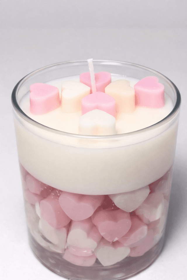 Pinkish love candle